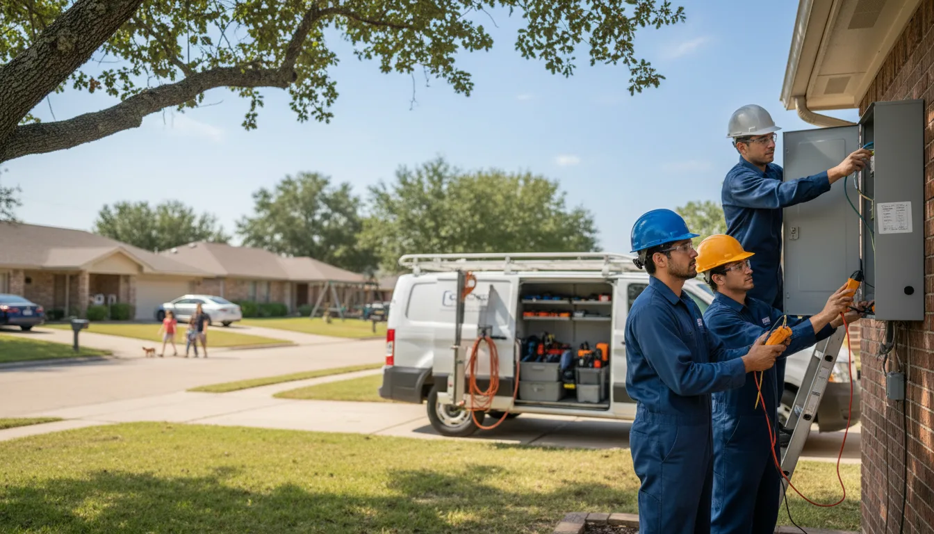Certified electrician providing emergency electrical services in Megargel, TX